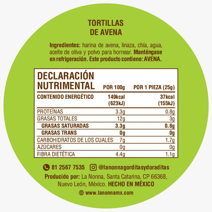 Tortillas de Avena